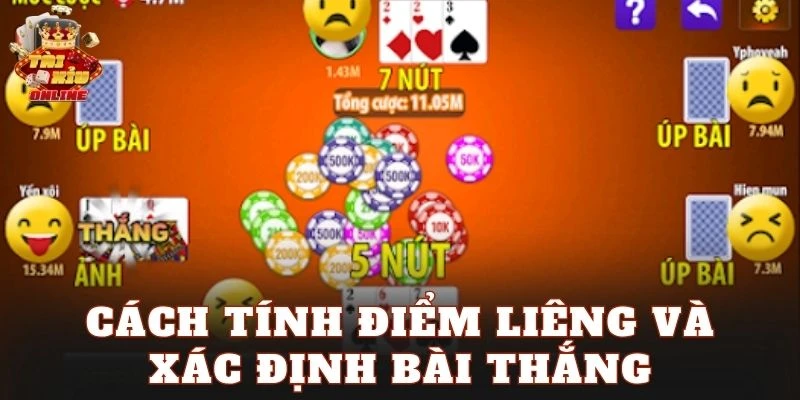 Cách tính điểm Liêng và xác định bài thắng
